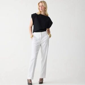 J. Crew White Straight Leg Pants